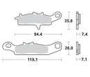 Moto Master Brake Pads Kawasaki KFX450R 08-11 - THS MOTO