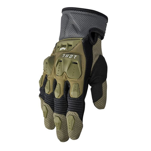 Thor Terrain Army Charcoal Off Road Gloves Size Medium