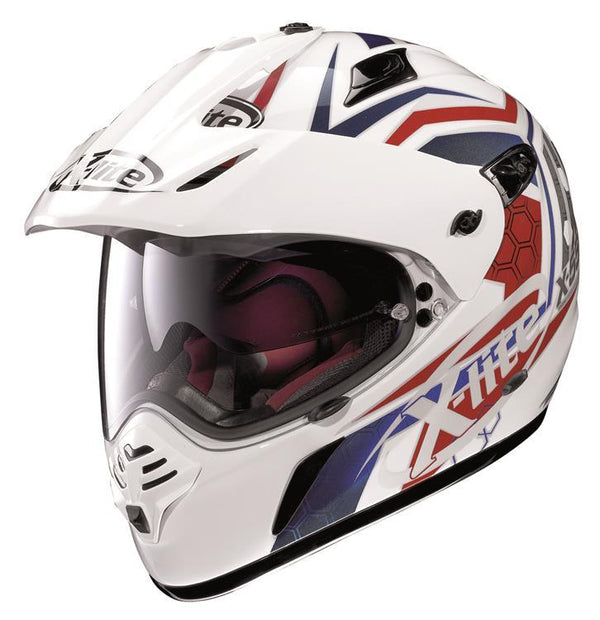 X-Lite X551 Gt Adventure Helmet White Blue Red 2XL Extra Large 64cm