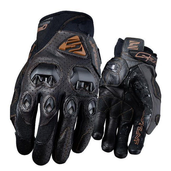 Five Gloves Stunt Evo Leather Air Brown Large