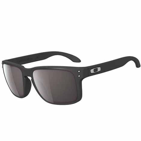 OA-OO9102-01 Oakley Holbrook Sunglasses in Matte Black frame with Warm Grey Lenses
