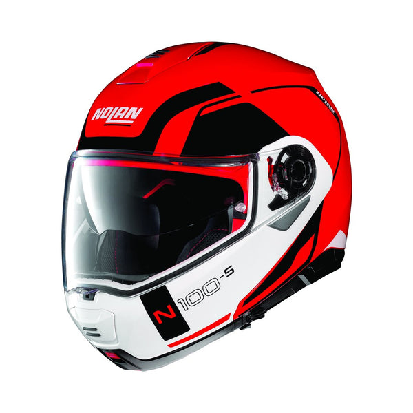 Nolan N100-5 N-Com Flip Face Helmet Red White S Small 56cm