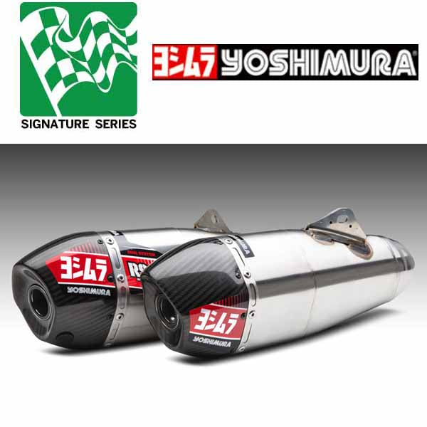 Yoshimura Signature Series Dual RS-9T Stainless/Stainless/Carbon Fibre slip-on for 2018 Honda CRF250R