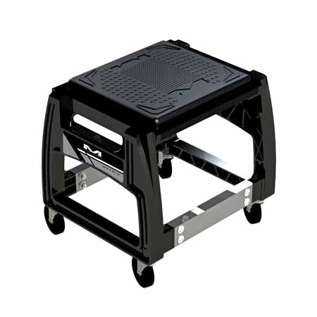 MC-M50-101 - Matrix M50 mechanic caddy in black - a strong, lightweight rolling seat which is designed to work perfectly with your Matrix stand
