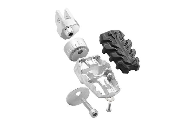 SW Motech Footrest SW Motech EVO . Pivotable, teethed elements offer 36