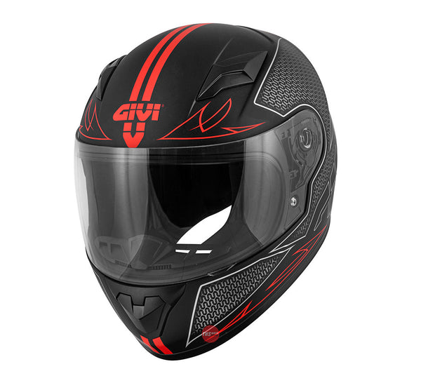 Givi J04 Junior Full Face Helmet Matt Black / Red Youth Large