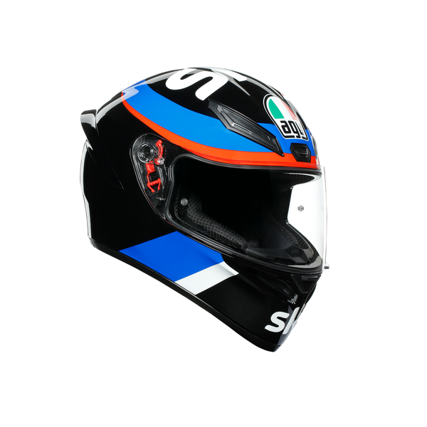 AGV K1 Rossi Vr46 Sky Racing Team Black Blue Road Helmet Size Large 60cm
