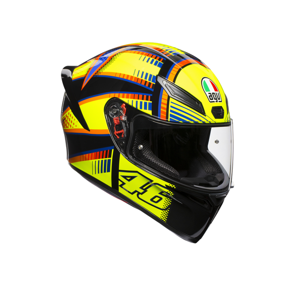 AGV K1 Rossi Soleluna 2015 56 S Small Hi Vis Yellow Black Helmet