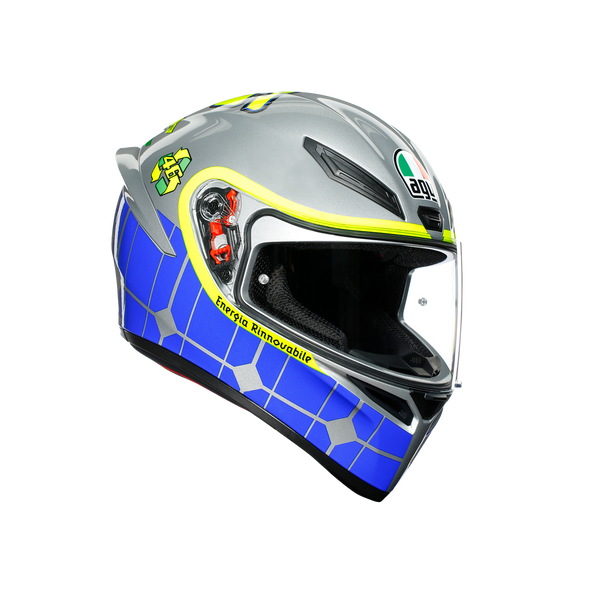 AGV K1 Rossi Mugello 2015 58 ML Medium Large Silver Blue Helmet