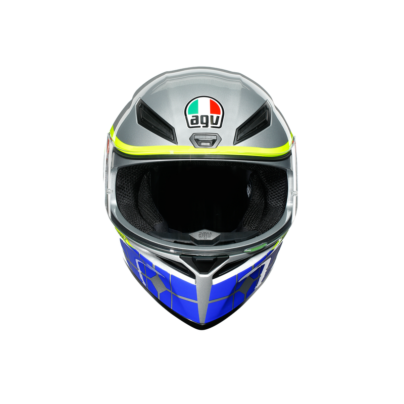 AGV K1 Rossi Mugello 2015 62 XL Extra Large Silver Blue Helmet