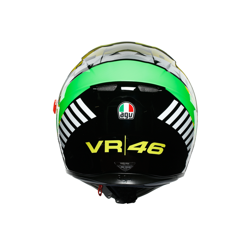 AGV K3 SV Rossi Tribe 46 62 XL Extra Large Black Hi Vis Yellow Helmet