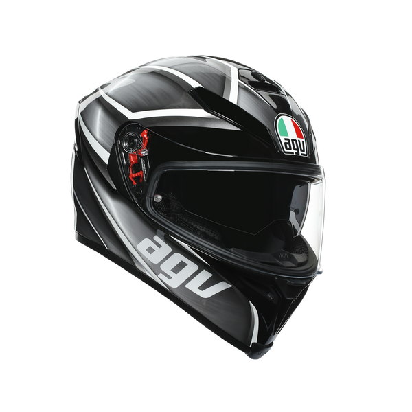 AGV K5 S Tempest Black Silver 56 Small Helmet