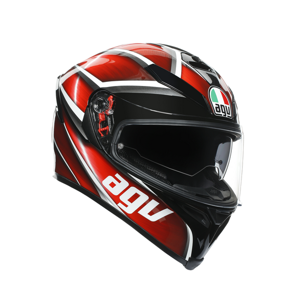 AGV K5 S Tempest Black Red Road Helmet Size Medium Large 58 THS Moto NZ