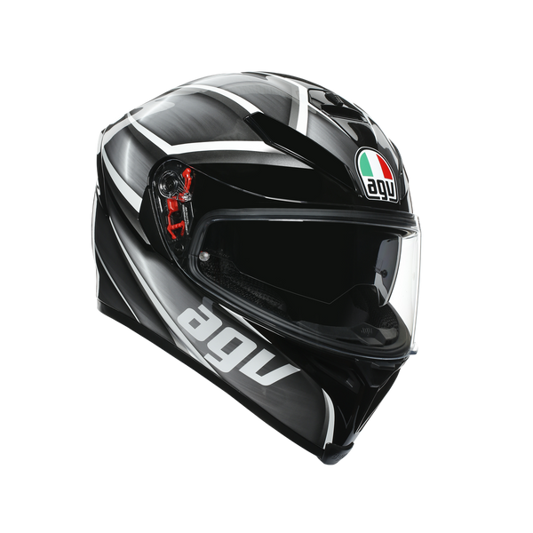 AGV K5 S Tempest Black Silver 54 XS Extra Small Helmet
