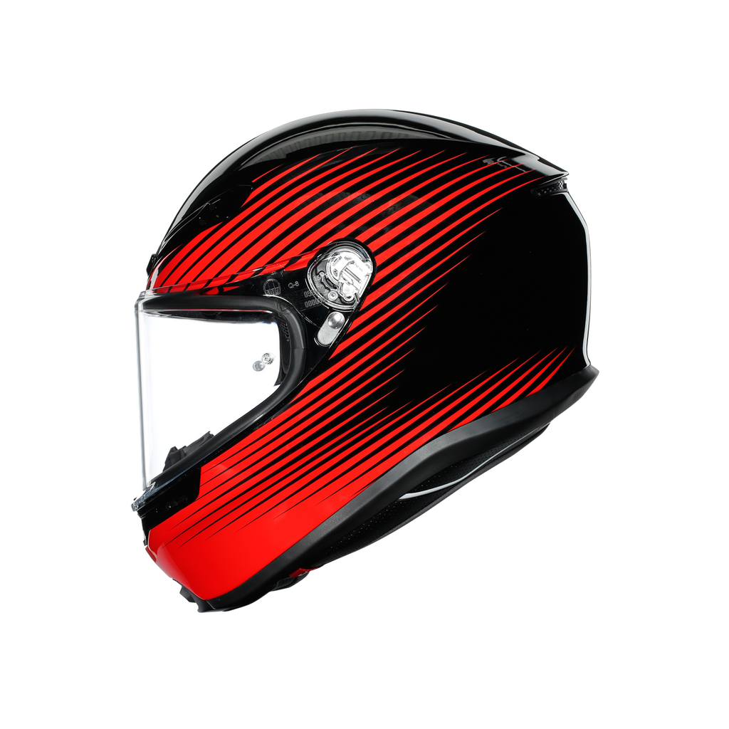 agv k6 rush helmet AGV K6 Rush Black Red Road Helmet Size 2XL 64cm THS Moto NZ
