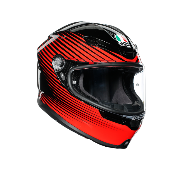 AGV K6 Rush Black Red 54 XS Extra Small Helmet