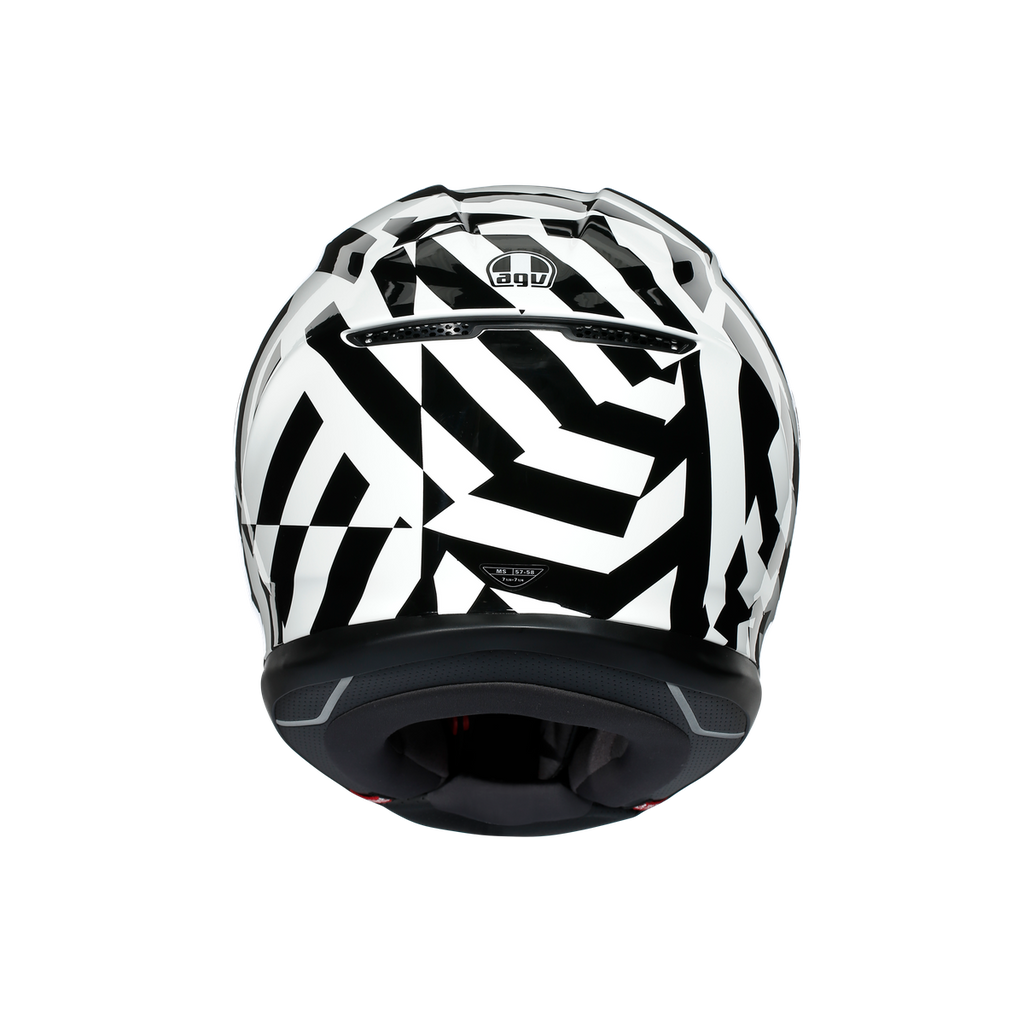AGV K6 Secret Black White Road Helmet Size 2XL 64cm THS Moto NZ