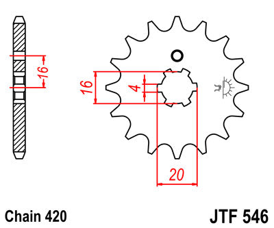 KX80 (JT560) JT sprocket [A] 546.13