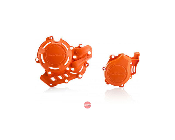 Acerbis X-power Engine Case Cover Kit Orange KTM/HUSQVARNA