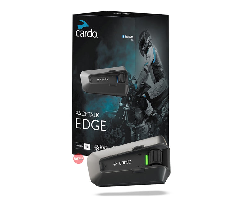 Cardo Packtalk EDGE Bluetooth Motorcycle Intercom Communication System
