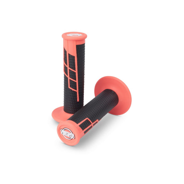 Protaper Lock On Grips 1/2 Waffle Neon-Red/Black