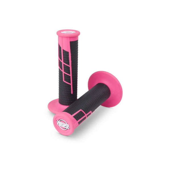 Protaper Lock On Grips 1/2 Waffle Neon-Pink/Black