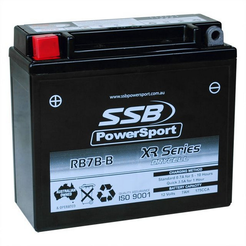 Super Start Motorcycle And Powersports Battery (Yb7B-B) Agm 12V 7Ah 175Cca By Ssb High Performance