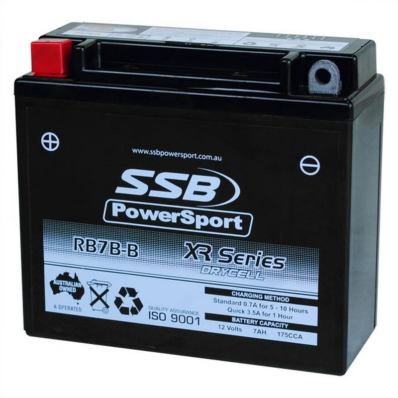 Super Start Motorcycle And Powersports Battery (Yb7B-B) Agm 12V 7Ah 175Cca By Ssb High Performance