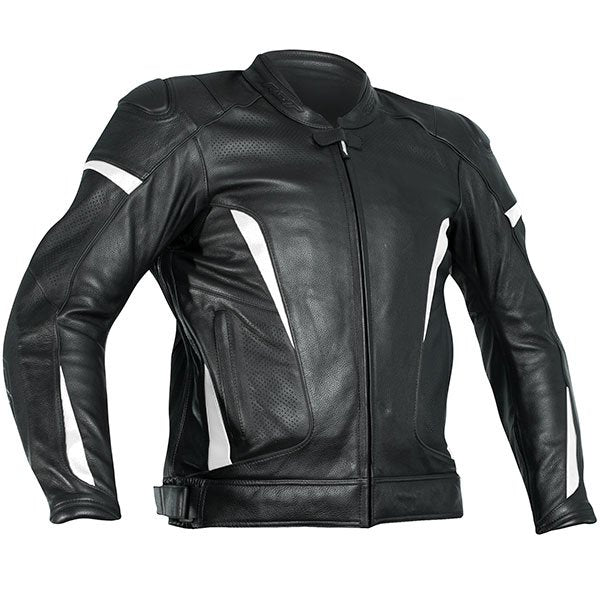 RST GT CE Leather Jacket Black White 46 XL Extra Large Size