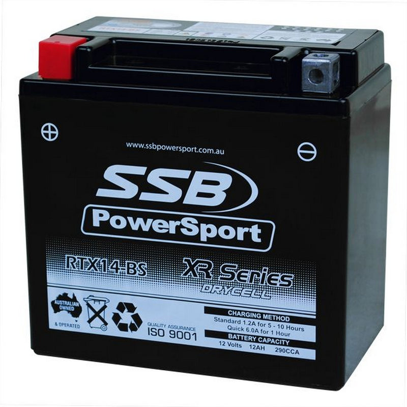 SSB Battery (YTX14-BS) AGM 12V 12Ah 290CCA High Performance