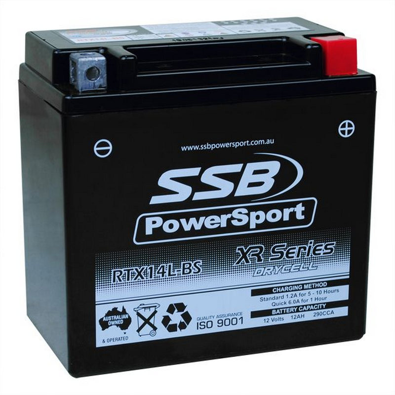 SSB Battery (RTX14L-BS) AGM 12V 12Ah 290CCA High Performance