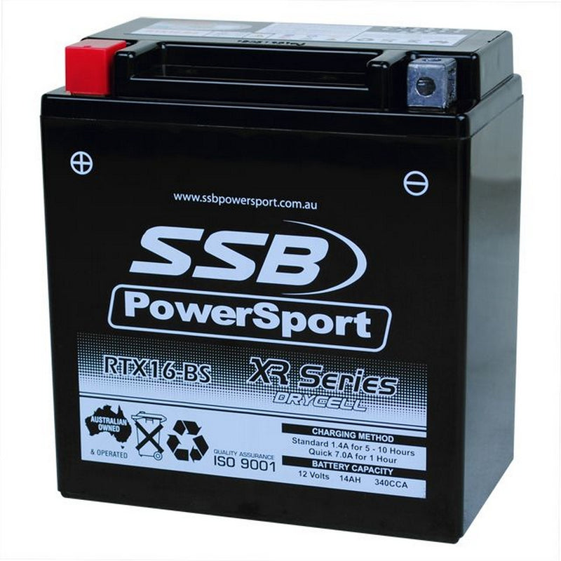 SSB Battery (YTX16-BS) AGM 12V 14Ah 340CCA High Performance