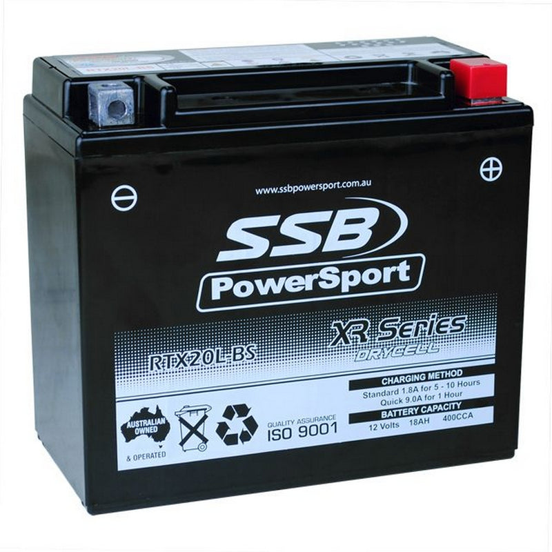 SSB Battery (YTX20L-BS) AGM 12V 18Ah 400CCA High Performance