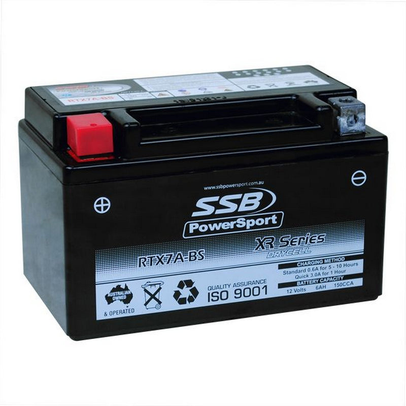 SSB Battery (YTX7A-BS) AGM 12V 6Ah 150CCA High Performance