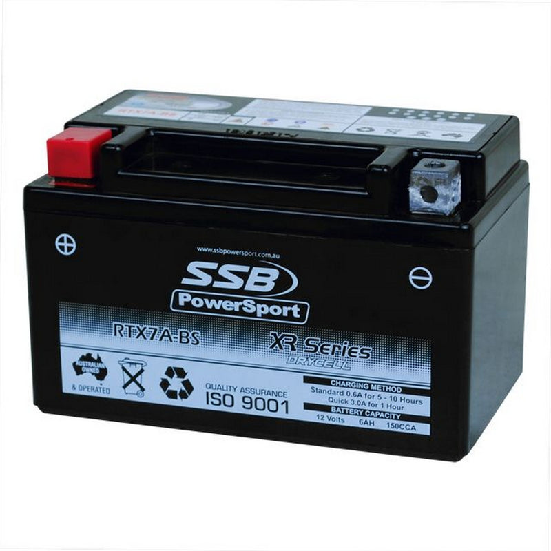 SSB Battery (YTX7A-BS) AGM 12V 6Ah 150CCA High Performance