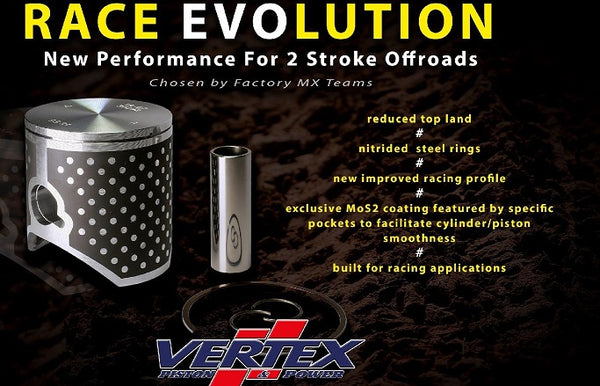 Vertex Piston Kit RACE EVOLUTION KTM65SX 09-20 Husqvarna TC65 17-20 44.97mm